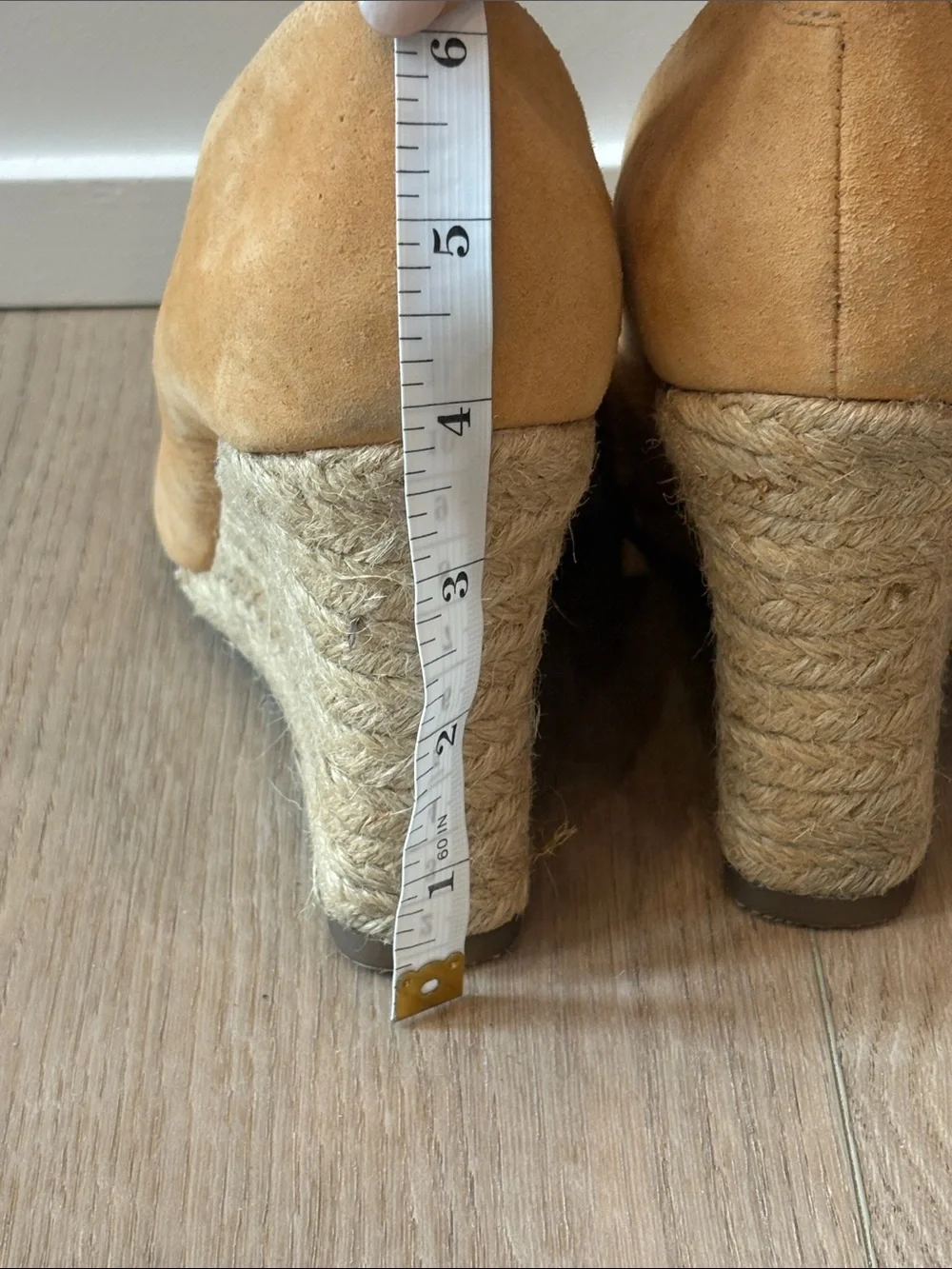 Arezzo Women's Tan Suede Espadrille Wedge Pumps